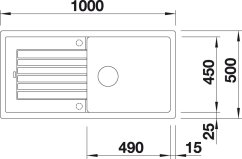 Granitový drez Blanco ZIA XL 6 S sivá vulkán s excentrom