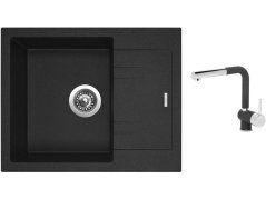 Set Sinks LINEA 600 N Granblack + batéria Sinks MIX 3 P Granblack Set Sinks LINEA 600 N Granblack + batéria Sinks MIX 3 P Granblack