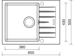 Granitový drez Sinks PERFECTO 650 Granblack Granitový drez Sinks PERFECTO 650 Granblack