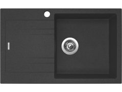 Granitový drez Sinks Linea 780 N Granblack pravý