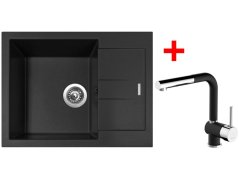 Set Sinks Amanda 650 Pureblack + Mix 3 P GR N6 Set Sinks Amanda 650 Pureblack + Mix 3 P GR N6