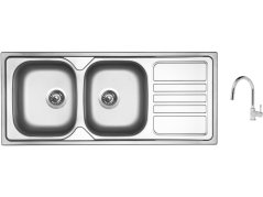 Set Sinks OKIO 1160 DUO V matný + batéria Sinks MIX 35 P chróm Set Sinks OKIO 1160 DUO V matný + batéria Sinks MIX 35 P chróm