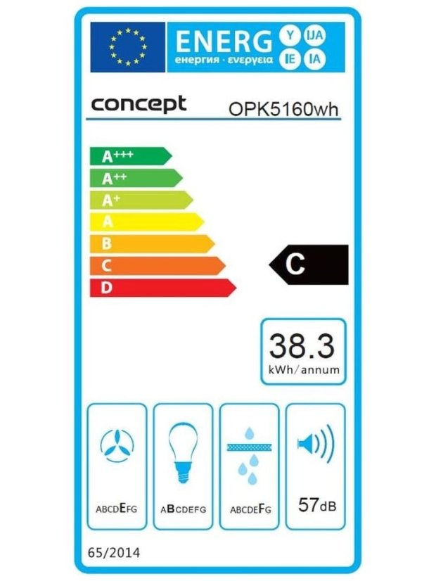 Conceptr OPK5160wh White komínová digestoř 60 cm