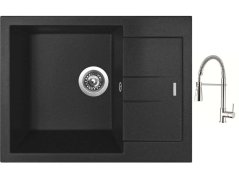 Set Sinks AMANDA 650 Metalblack + baterie Sinks MIX 35 PROF S chrom Set Sinks AMANDA 650 Metalblack + baterie Sinks MIX 35 PROF S chrom