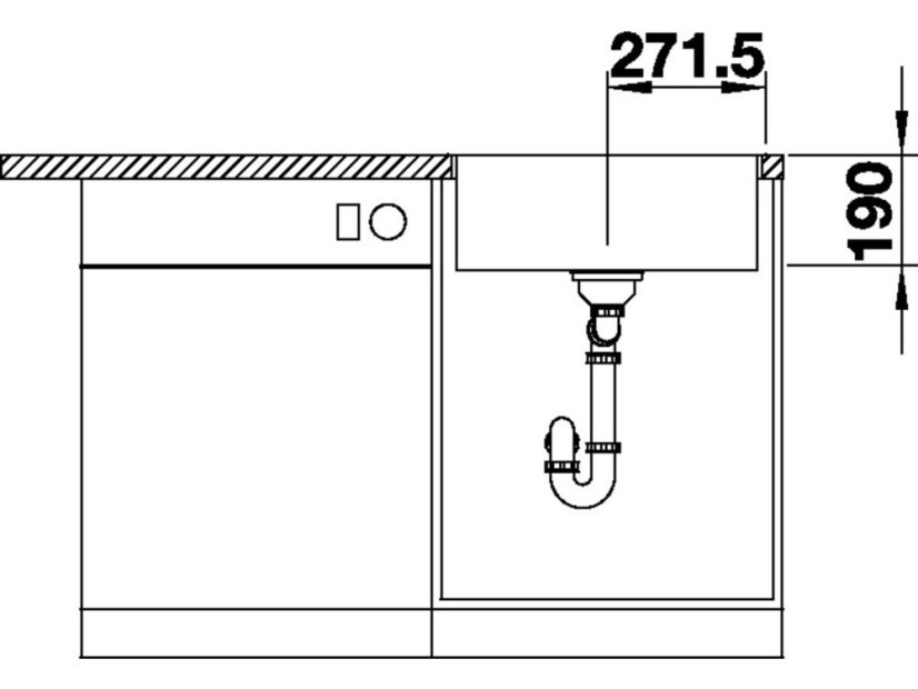 Kuchyňský dřez Blanco Subline 500 IF/A SteelFrame Antracit, s táhlem