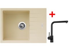 Sinks PERFECTO 650 Sahara + Elka čierná matná Sinks PERFECTO 650 Sahara + Elka čierná matná