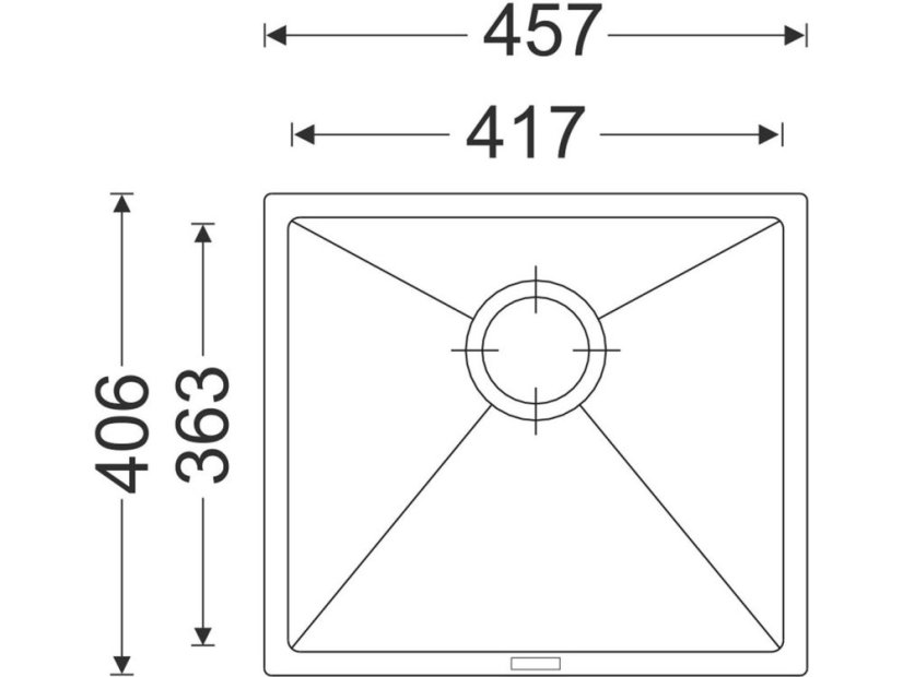 Granitový dřez Sinks FRAME 457 Metalblack - 4