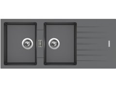 Set Sinks PERFECTO 1160 DUO Titanium + batéria Sinks MIX 3 P Titanium