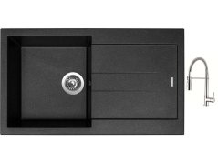 Set Sinks AMANDA 860 Metalblack + batéria Sinks MIX 35 PROF S chróm
