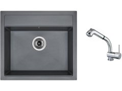 Set Sinks SOLO 560 Titanium + baterie Sinks MIX 3 S Chrom Set Sinks SOLO 560 Titanium + baterie Sinks MIX 3 S Chrom
