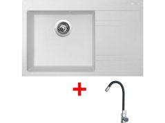 Set Sinks RIM 780 L Milk + Elasta nerez/černá Set Sinks RIM 780 L Milk + Elasta nerez/černá