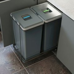 Vestavný odpadkový koš Elletipi Ecofil výsuvný 24+24 l
