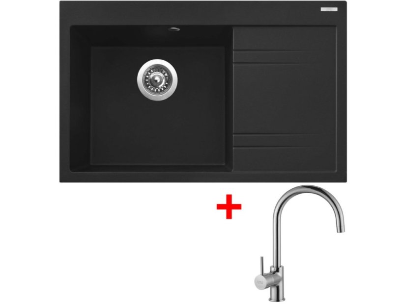 Set Sinks RIM 780 L Metalblack + Vitalia