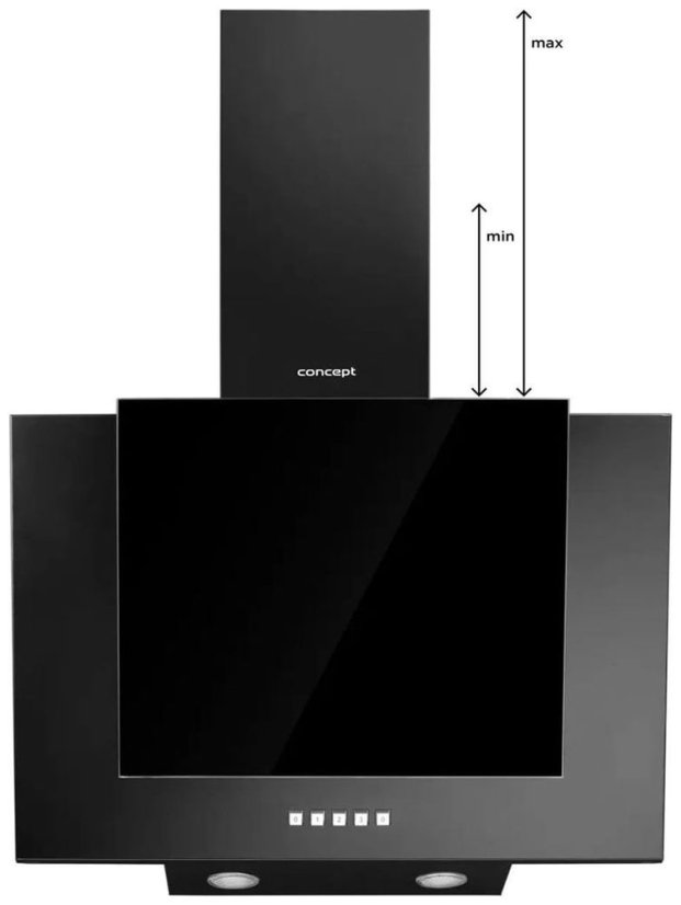 Concept OPK5260bc Black komínová digestoř 60 cm