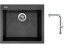 Set Sinks CUBE 560 Metalblack + baterie Sinks SLIM S2 kartáčovaná