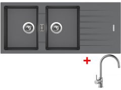 Set Sinks Perfecto 1160 Duo Titanium + Vitalia Set Sinks Perfecto 1160 Duo Titanium + Vitalia