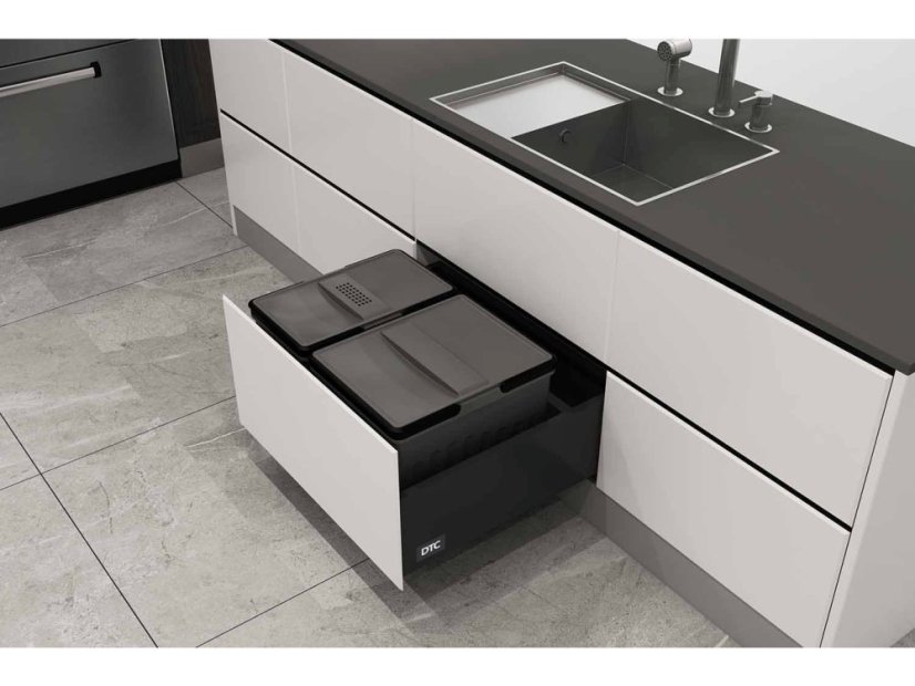 Kôš odpadkový AL 600 1x15L+1x20L