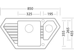 Set Sinks BRAVO 850.1 Granblack + batéria Sinks MIX 3 chróm Set Sinks BRAVO 850.1 Granblack + batéria Sinks MIX 3 chróm