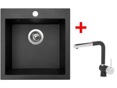 Set Sinks Viva 455 Metalblack + Mix 3 P GR Set Sinks Viva 455 Metalblack + Mix 3 P GR