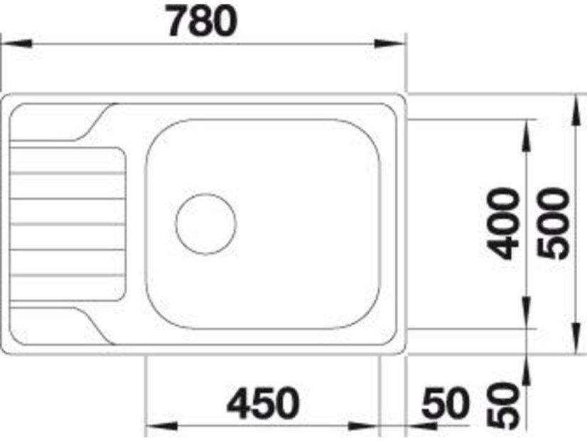 Nerezový drez Blanco DINAS XL 6 S Compact nerez kartáčovaný s excentrom
