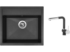 Set Sinks SOLO 560 Granblack + baterie Sinks MIX 3 P Granblack Set Sinks SOLO 560 Granblack + baterie Sinks MIX 3 P Granblack