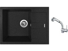 Set Sinks AMANDA 650 Granblack + batéria Sinks MIX 3 S Chróm Set Sinks AMANDA 650 Granblack + batéria Sinks MIX 3 S Chróm
