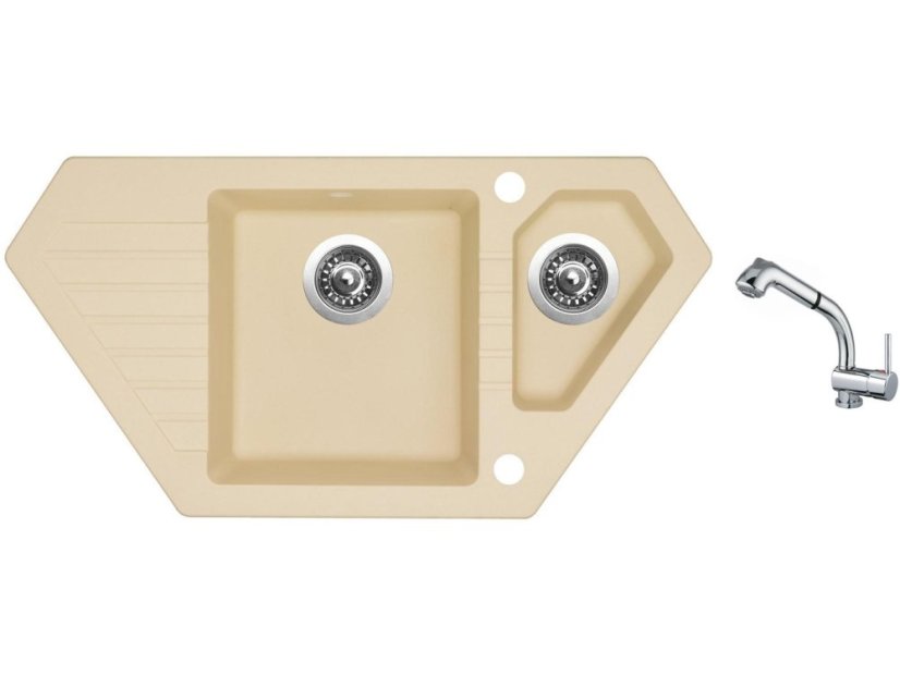 Set Sinks BRAVO 850.1 Sahara + baterie Sinks MIX 3 S Chrom