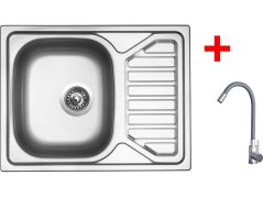 Sinks OKIO 650 + ELASTA nerez/sivá Sinks OKIO 650 + ELASTA nerez/sivá