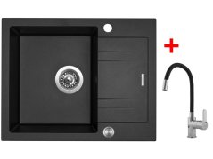 Sinks LINEA 600 XC Metalblack + Flexia Sinks LINEA 600 XC Metalblack + Flexia