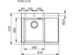 Granitový drez Alveus Pure-G 50 QC P béžový A50 Granitový drez Alveus Pure-G 50 QC P béžový A50