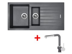 Set Sinks Perfecto 1000.1 Titanium + Mix 3 P GR Set Sinks Perfecto 1000.1 Titanium + Mix 3 P GR