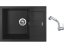 Set Sinks AMANDA 650 Metalblack + baterie Sinks MIX 3 S Chrom
