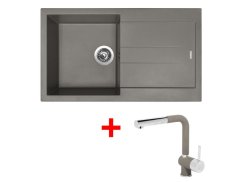 Set Sinks Amanda 860 Truffle + Mix 3 P GR Set Sinks Amanda 860 Truffle + Mix 3 P GR