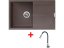 Sinks ULTIMA 790 Marone + ELASTA S nerez/černá