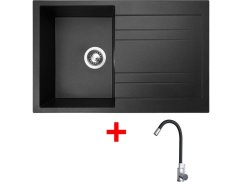 Sinks GRANDE 800 Metalblack + Elasta nerez/čierná