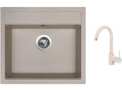 Set Sinks SOLO 560 Avena + baterie Sinks MIX 35 Avena