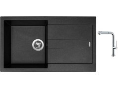 Set Sinks AMANDA 860 Metalblack + batéria Sinks SLIM S2 kartáčovaná