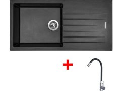 Set Sinks Perfecto 1000 Metalblack + Elasta nerez/čierná Set Sinks Perfecto 1000 Metalblack + Elasta nerez/čierná