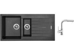 Set Sinks PERFECTO 1000.1 Metalblack + baterie Sinks ENIGMA S chrom Set Sinks PERFECTO 1000.1 Metalblack + baterie Sinks ENIGMA S chrom
