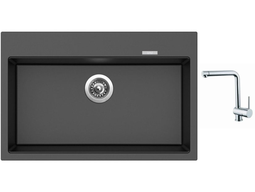 Set Sinks MAXIMO 780 Metalblack + batéria Sinks MIX 3 chróm