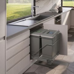 Vestavný odpadkový koš Elletipi Ecofil výsuvný 35+35 l