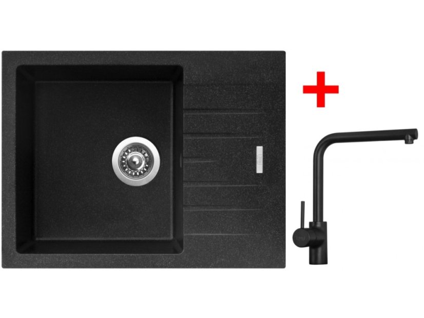 Sinks PERFECTO 650 Granblack + Elka černá matná