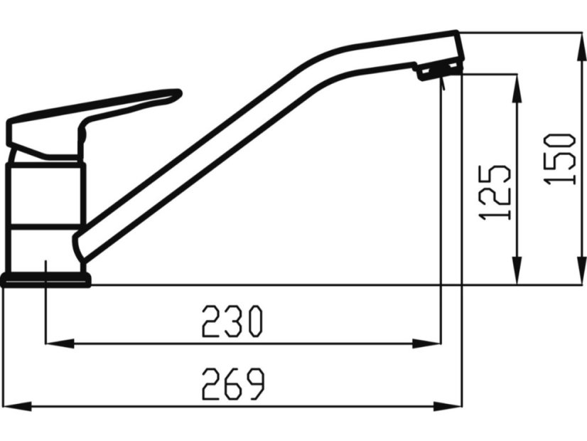Dřezová baterie Metalia 54, chrom