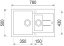 Set Sinks Amanda 780.1 Metalblack + Vitalia GR