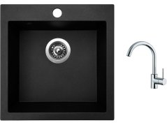 Set Sinks VIVA 455 Granblack + batéria Sinks MIX 35 chróm Set Sinks VIVA 455 Granblack + batéria Sinks MIX 35 chróm