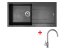 Set Sinks Amanda 990 Metalblack + Vitalia