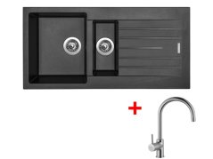 Set Sinks Perfecto 1000.1 Metalblack + Vitalia Set Sinks Perfecto 1000.1 Metalblack + Vitalia