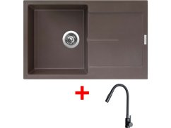 Sinks ULTIMA 790 Marone + ELASTA S černá matná