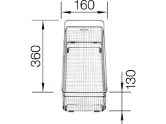 Koš na nádobí nerez SUBLINE 360x160x130 Koš na nádobí nerez SUBLINE 360x160x130
