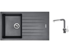 Set Sinks PERFECTO 860 Titanium + baterie Sinks MIX 3 P Titanium